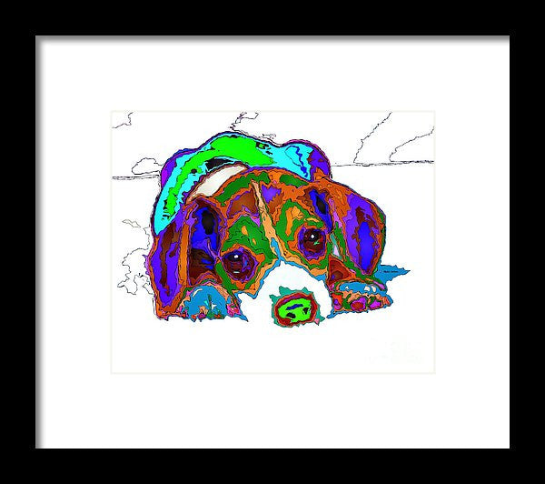 Framed Print - Do You Want To Take A Nap? Pet Series