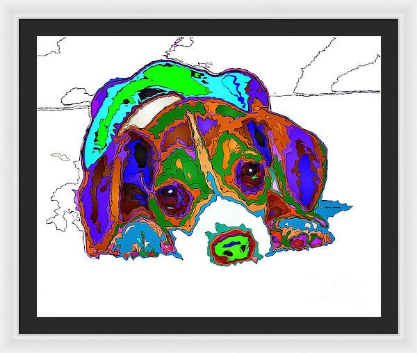 Framed Print - Do You Want To Take A Nap? Pet Series