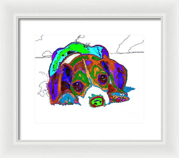 Framed Print - Do You Want To Take A Nap? Pet Series