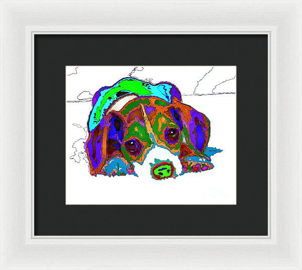 Framed Print - Do You Want To Take A Nap? Pet Series