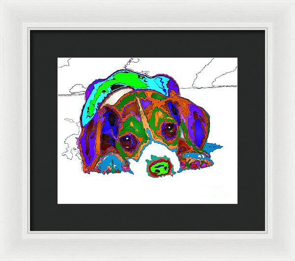 Framed Print - Do You Want To Take A Nap? Pet Series