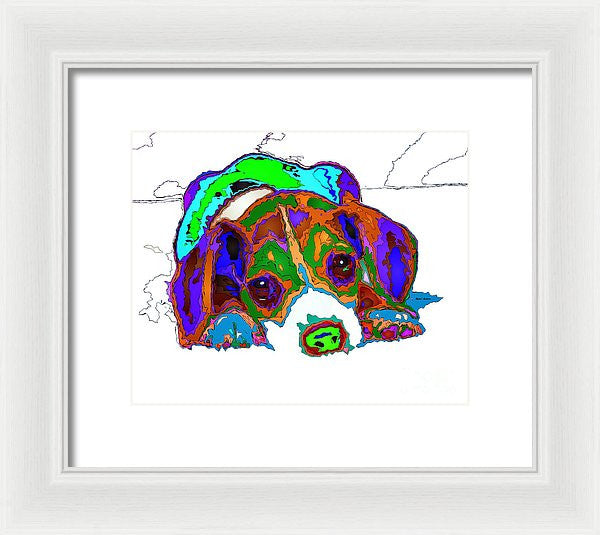 Framed Print - Do You Want To Take A Nap? Pet Series