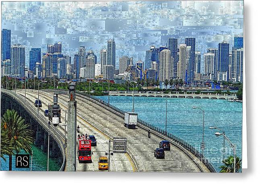 Downtown Miami, Florida - Greeting Card