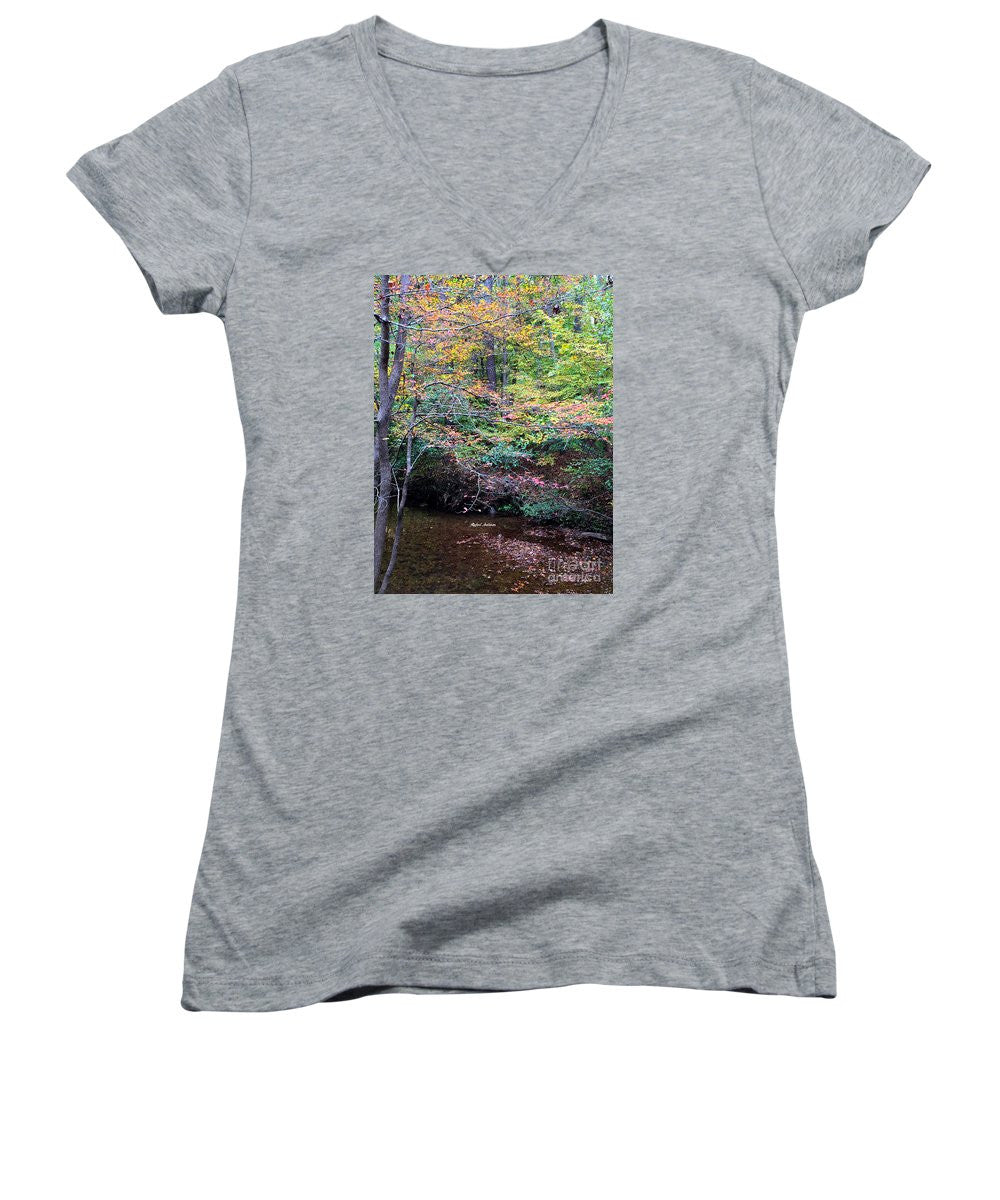 Women's V-Neck T-Shirt (Junior Cut) - Dream Woods In Georgia