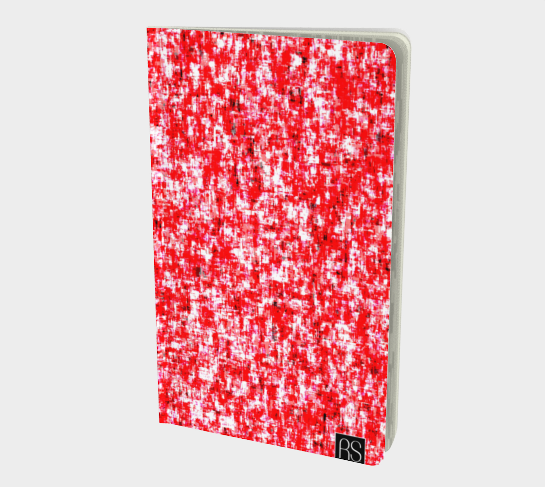 Abstract in Red and White Notebook