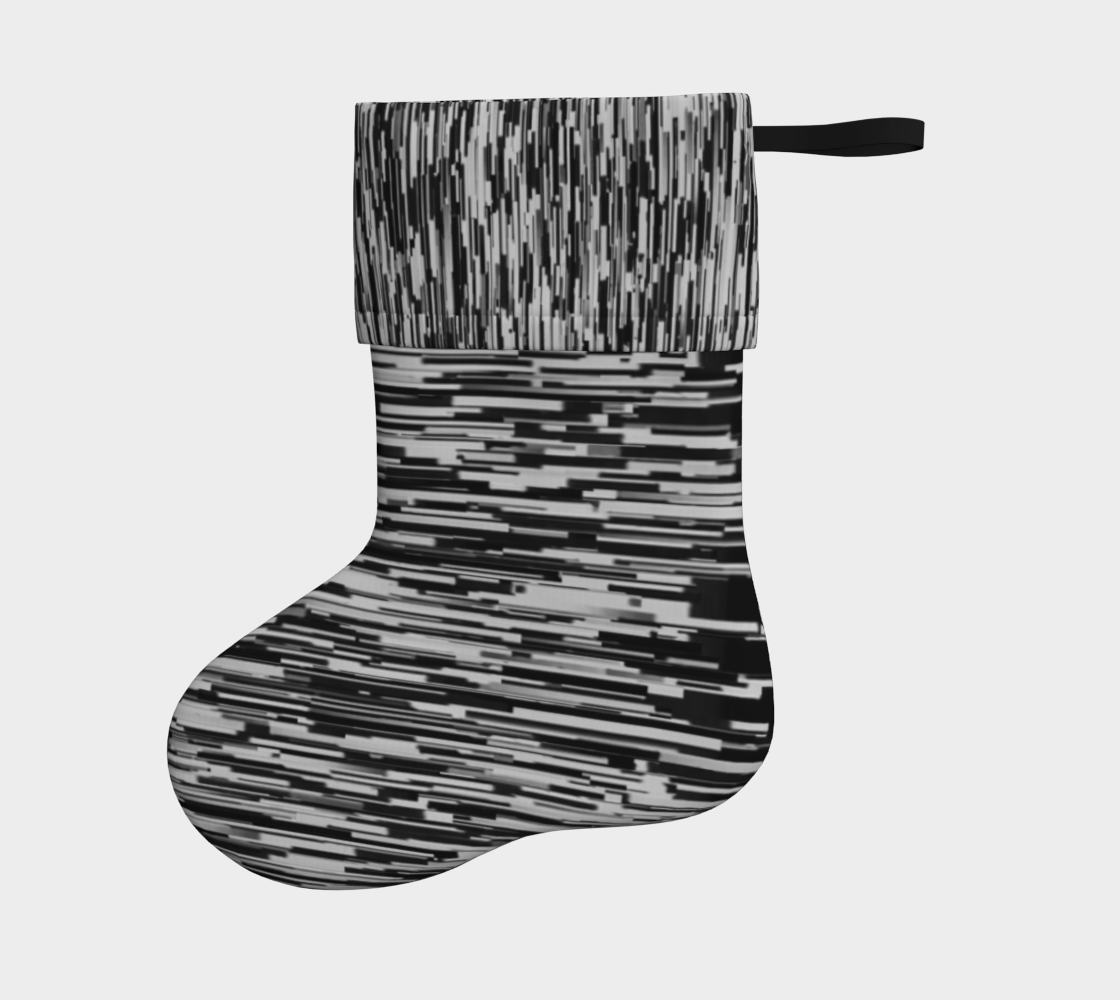 Abstract in Black and White Holiday Stockings