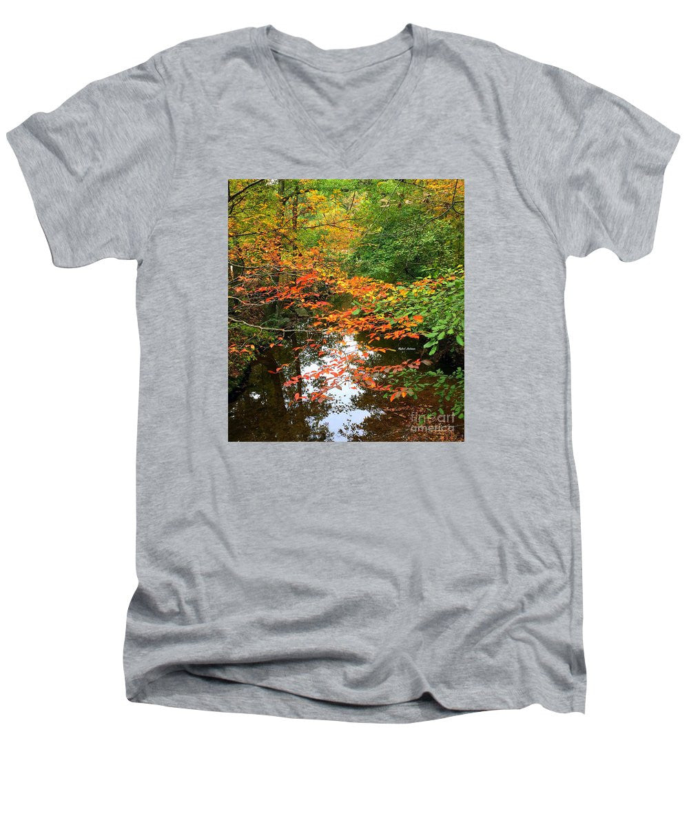 Men's V-Neck T-Shirt - Fall Is In The Air