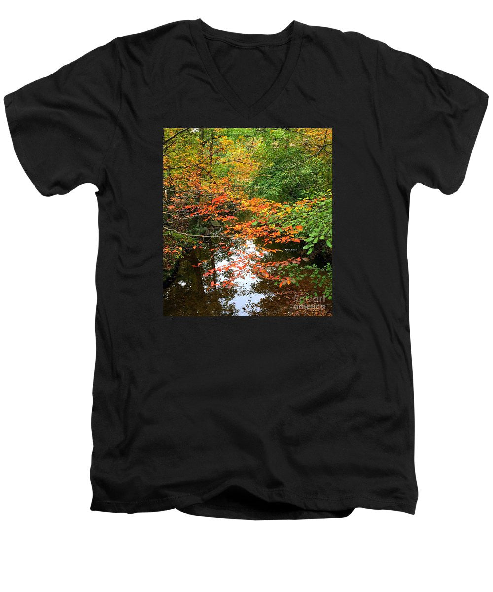 Men's V-Neck T-Shirt - Fall Is In The Air