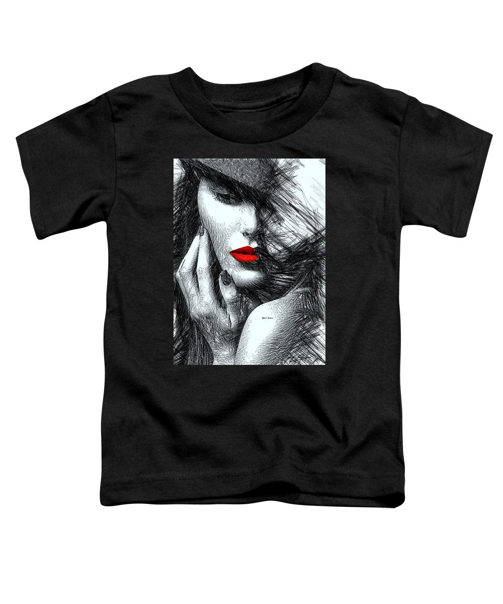 T-shirt pour tout-petits avec motif tendance en noir et blanc