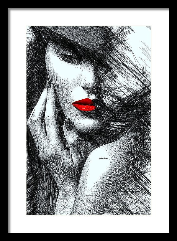 Fashion Flair In Black And White - Framed Print