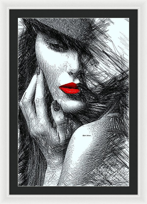 Fashion Flair In Black And White - Framed Print