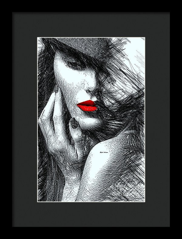 Fashion Flair In Black And White - Framed Print