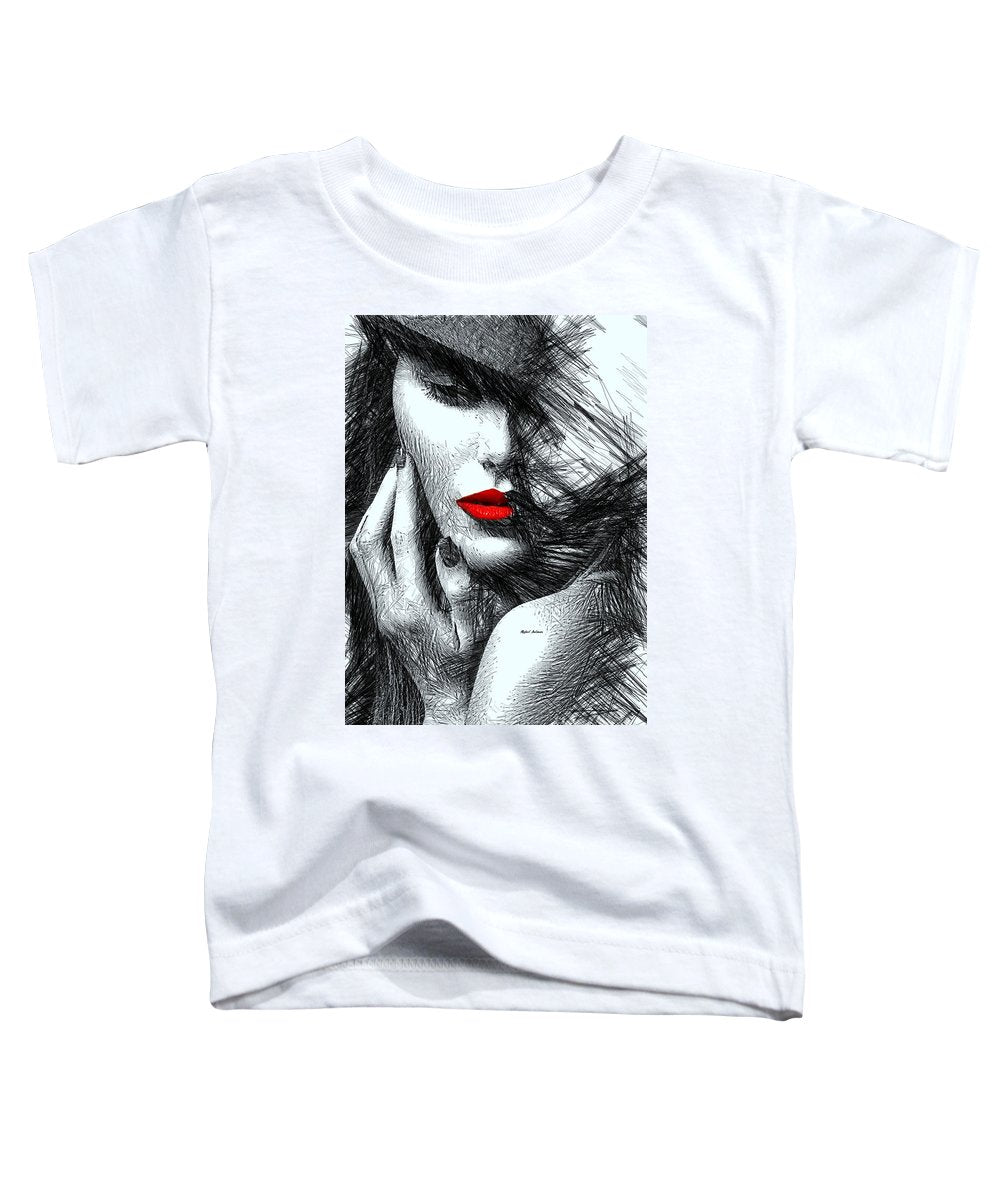 T-shirt pour tout-petits avec motif tendance en noir et blanc