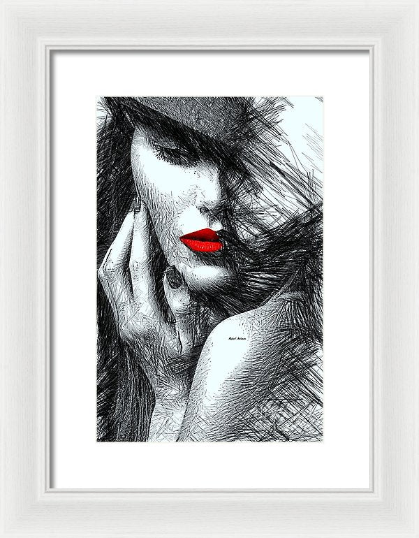 Fashion Flair In Black And White - Framed Print