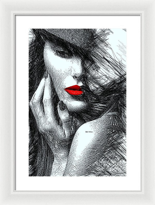 Fashion Flair In Black And White - Framed Print