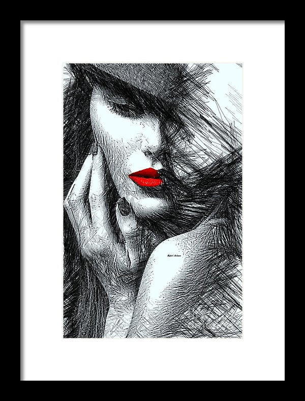 Fashion Flair In Black And White - Framed Print