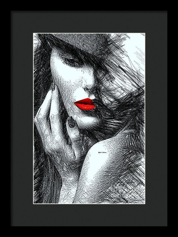 Fashion Flair In Black And White - Framed Print