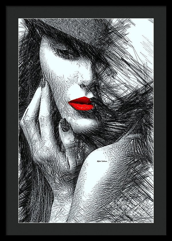 Fashion Flair In Black And White - Framed Print