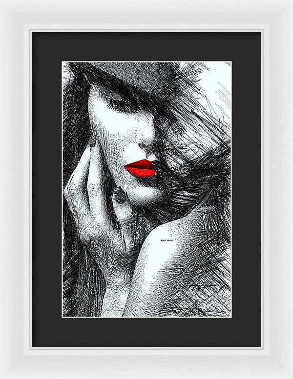 Fashion Flair In Black And White - Framed Print