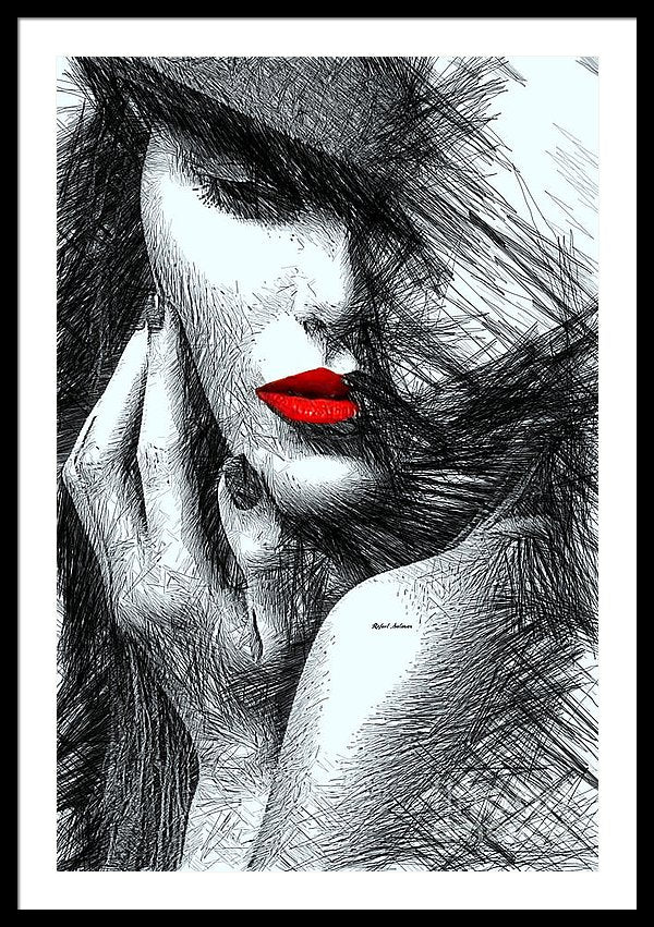 Fashion Flair In Black And White - Framed Print