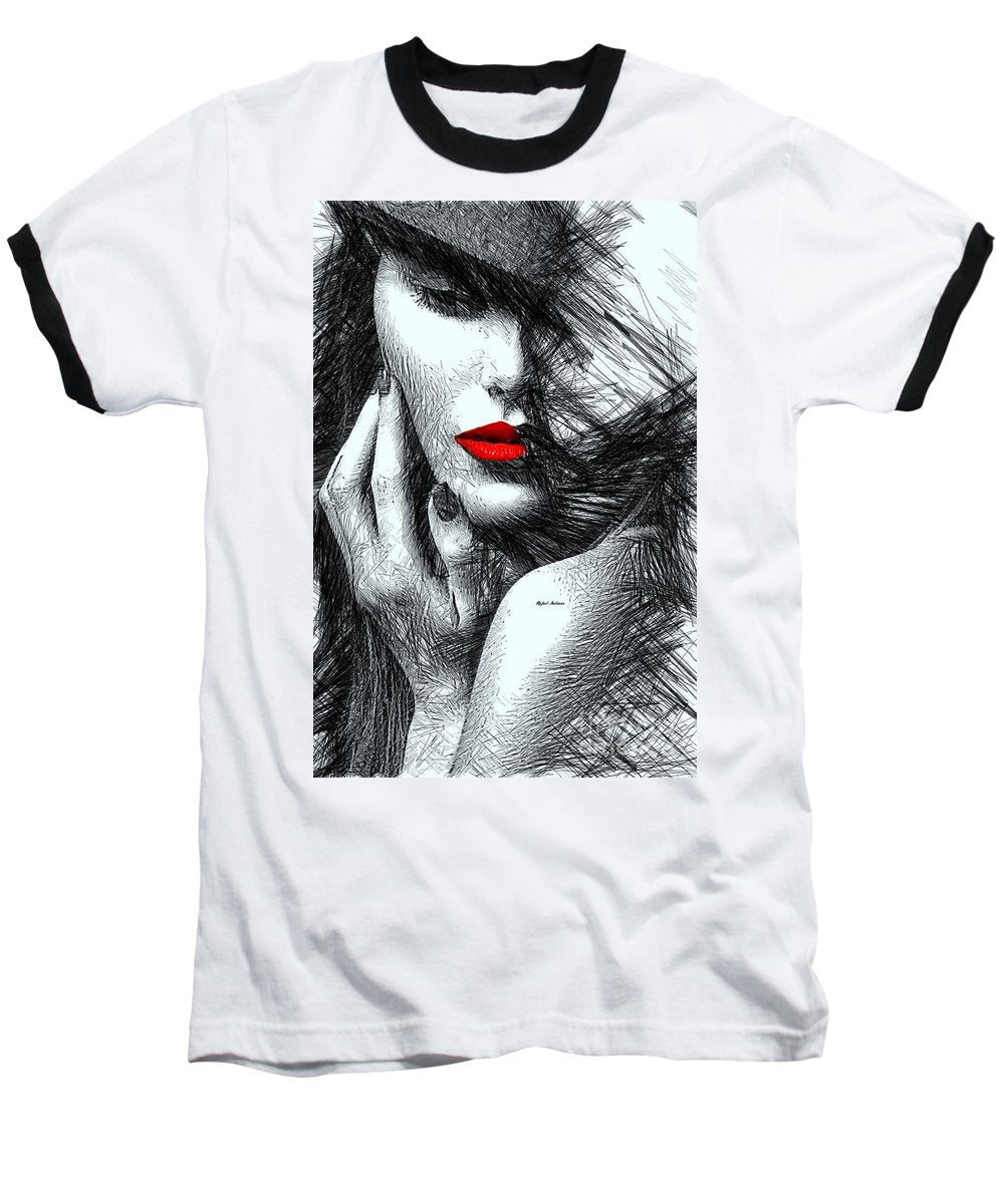 Fashion Flair In Black And White - Baseball T-Shirt