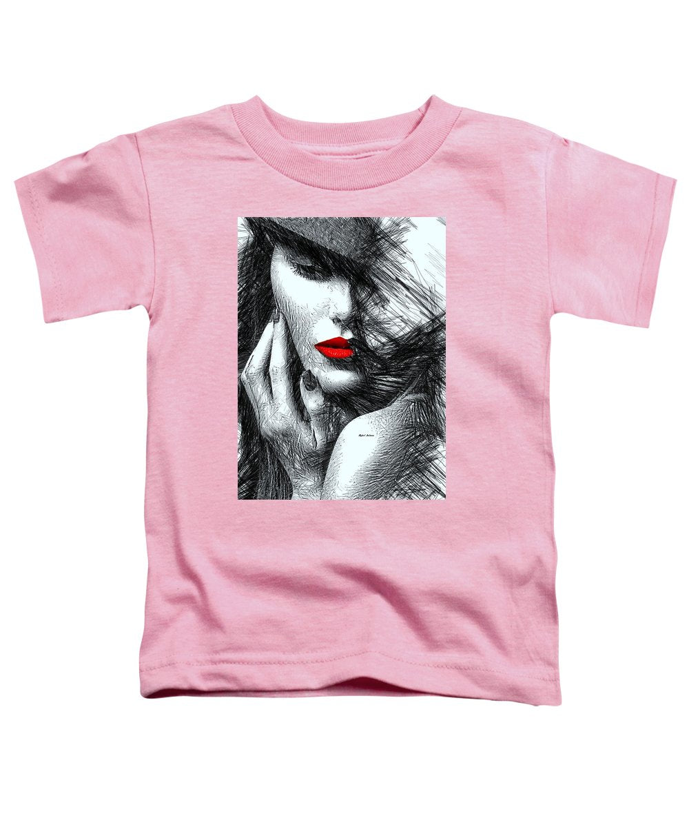 T-shirt pour tout-petits avec motif tendance en noir et blanc