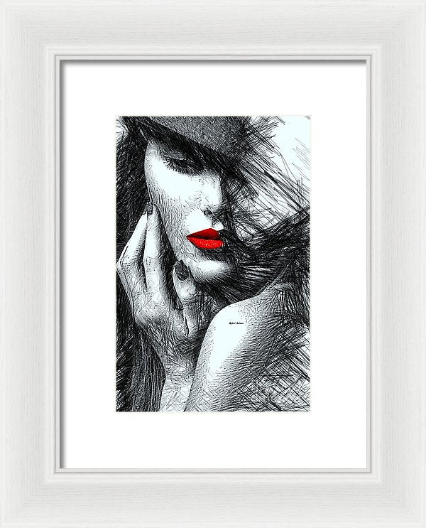 Fashion Flair In Black And White - Framed Print