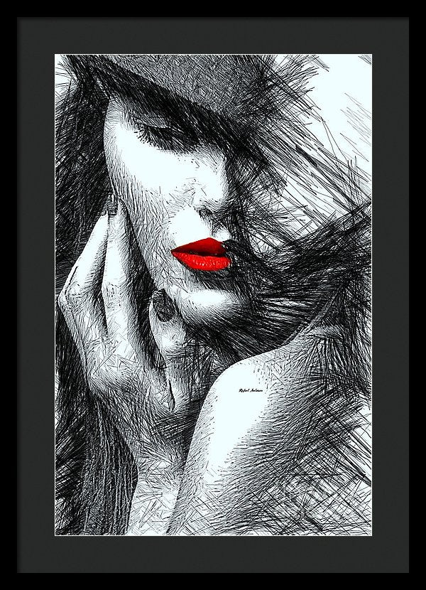 Fashion Flair In Black And White - Framed Print