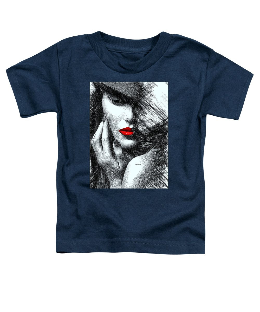 T-shirt pour tout-petits avec motif tendance en noir et blanc