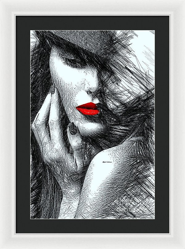 Fashion Flair In Black And White - Framed Print