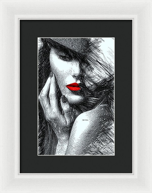 Fashion Flair In Black And White - Framed Print