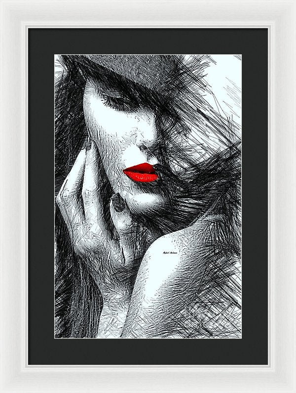 Fashion Flair In Black And White - Framed Print