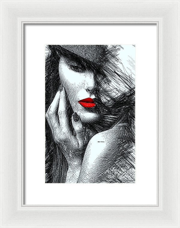 Fashion Flair In Black And White - Framed Print