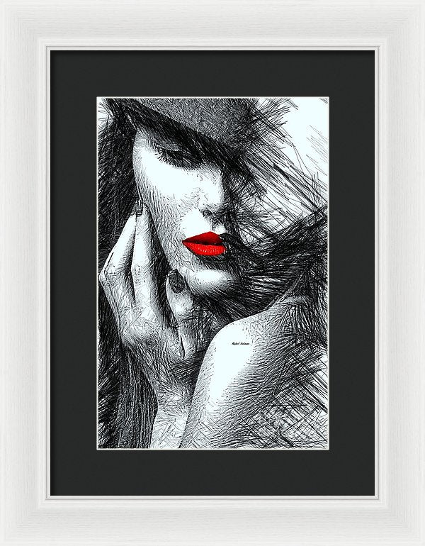 Fashion Flair In Black And White - Framed Print