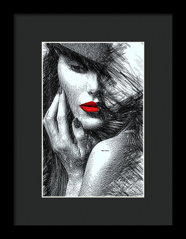 Fashion Flair In Black And White - Framed Print