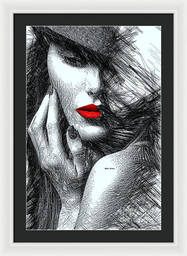 Fashion Flair In Black And White - Framed Print