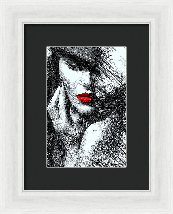 Fashion Flair In Black And White - Framed Print