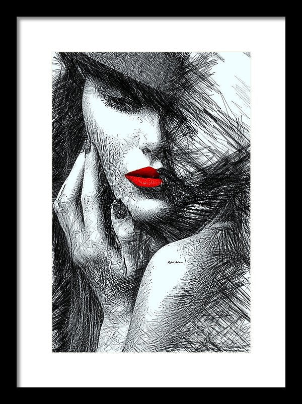 Fashion Flair In Black And White - Framed Print