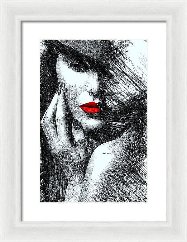 Fashion Flair In Black And White - Framed Print