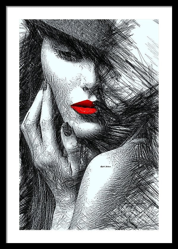 Fashion Flair In Black And White - Framed Print