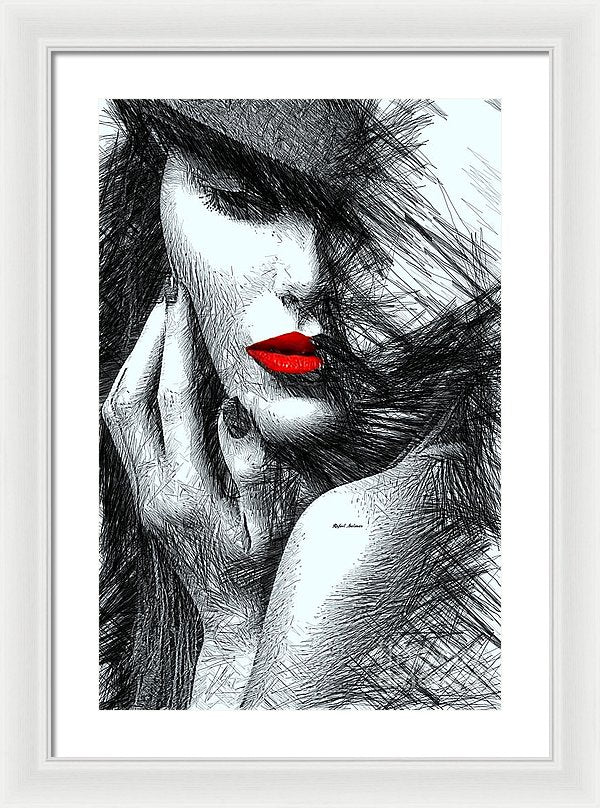 Fashion Flair In Black And White - Framed Print