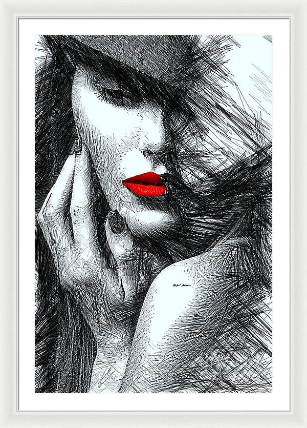 Fashion Flair In Black And White - Framed Print