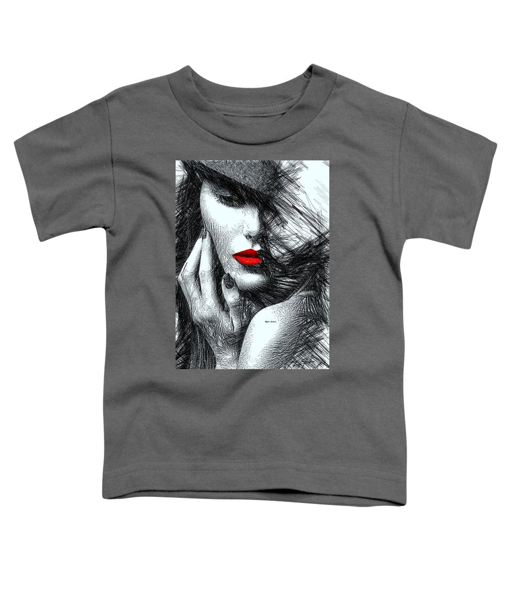 T-shirt pour tout-petits avec motif tendance en noir et blanc