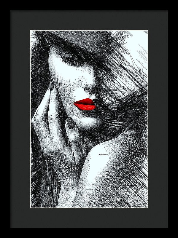 Fashion Flair In Black And White - Framed Print