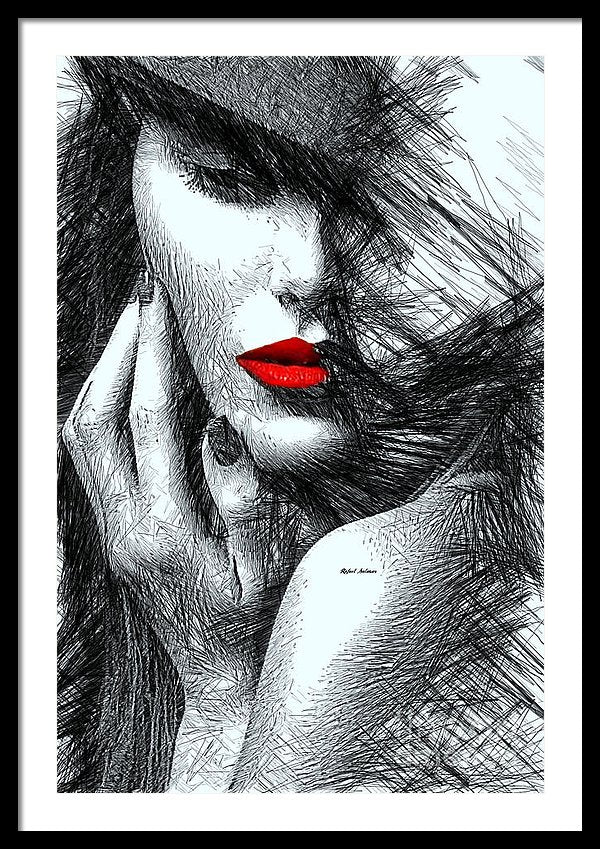 Fashion Flair In Black And White - Framed Print