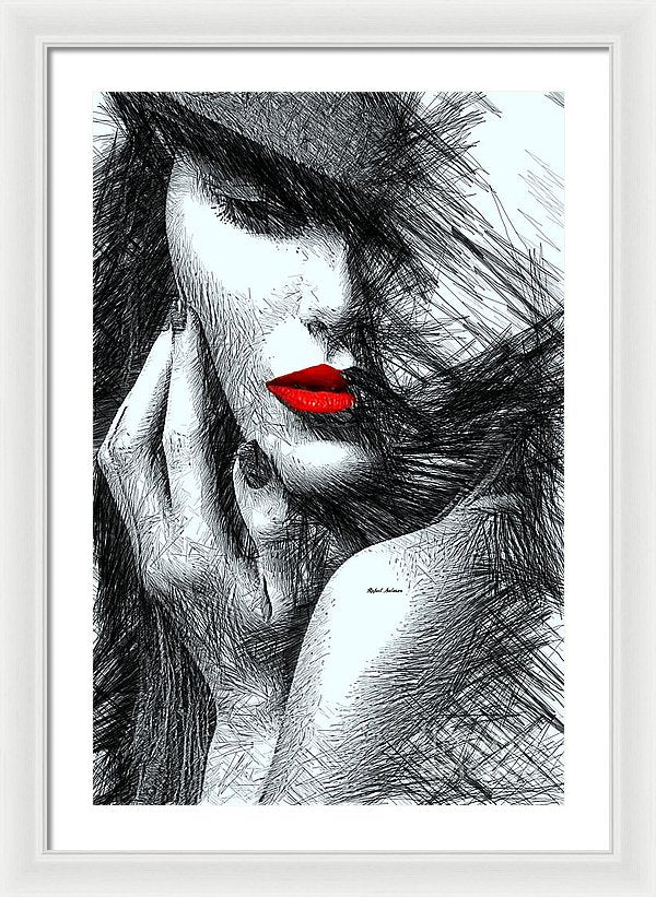 Fashion Flair In Black And White - Framed Print