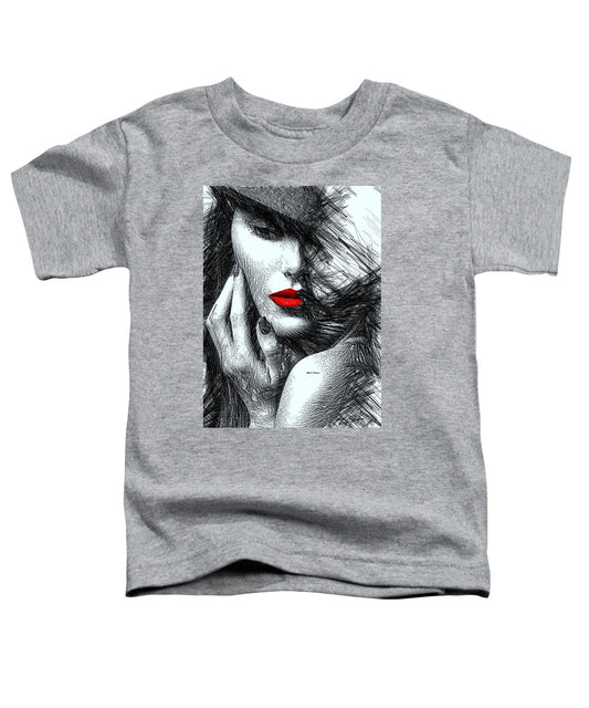 T-shirt pour tout-petits avec motif tendance en noir et blanc