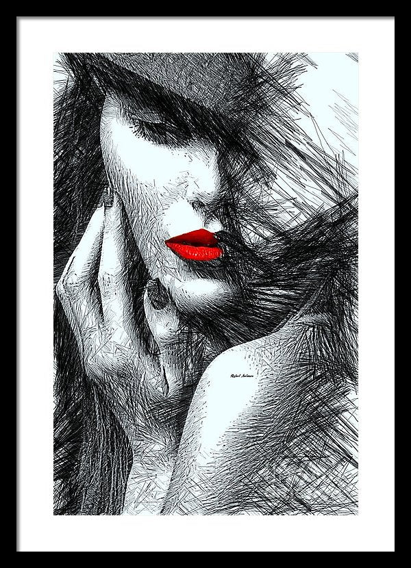 Fashion Flair In Black And White - Framed Print