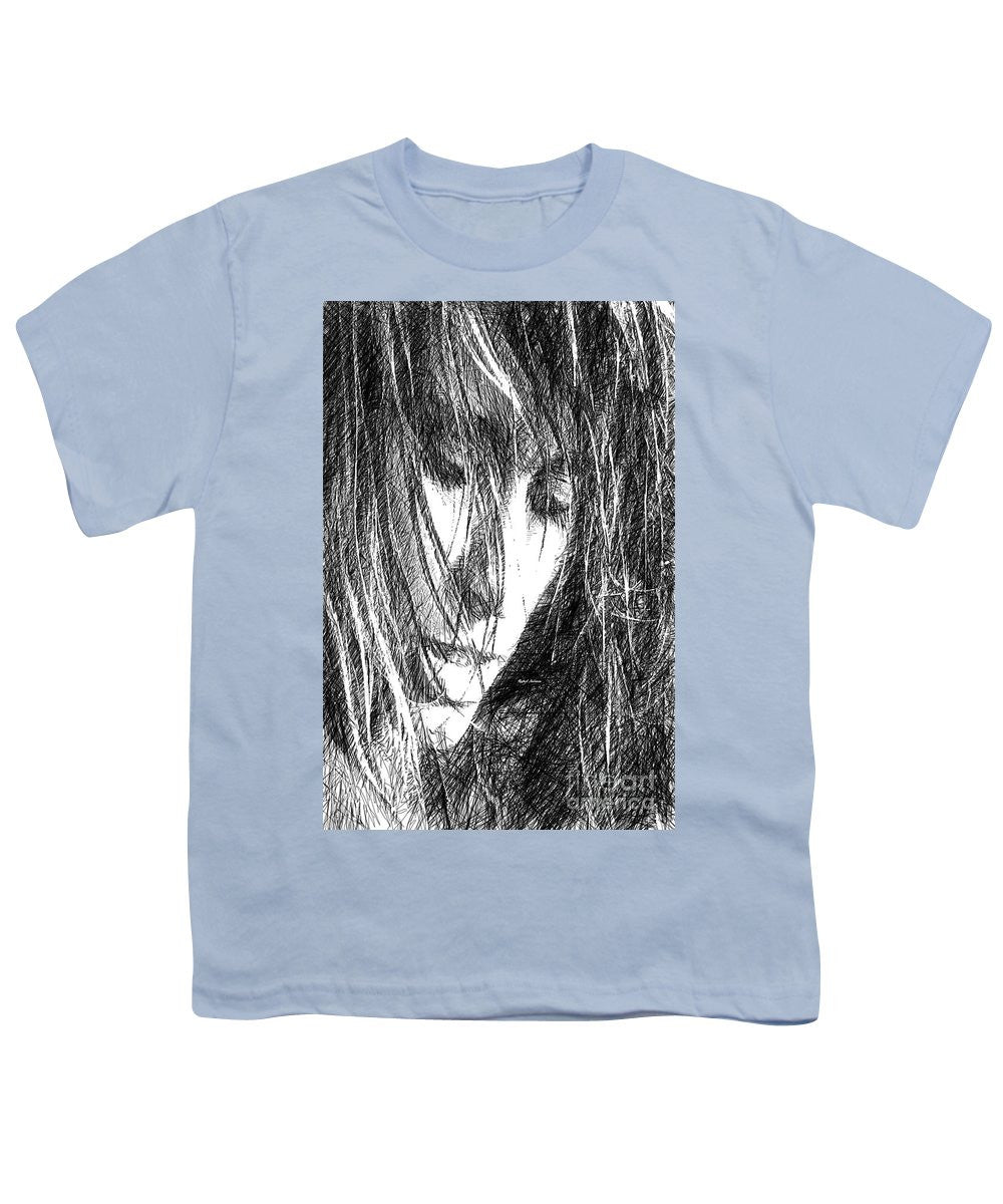 Youth T-Shirt - Female Drawing Sketch