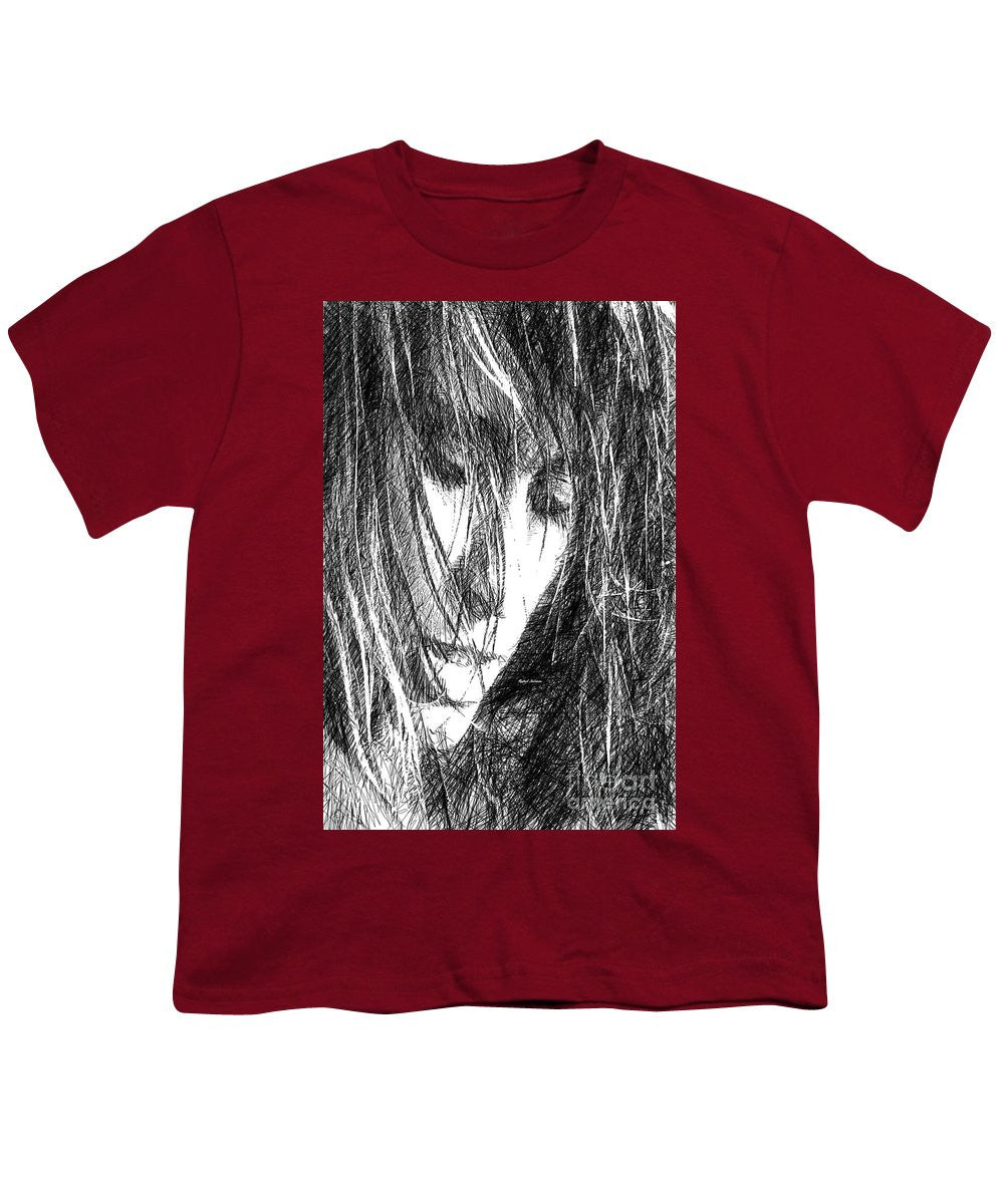 Youth T-Shirt - Female Drawing Sketch